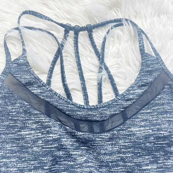 Victoria's Secret Sport Strapy Mesh Gray Space Dye Sports Bra Size Small - Picture 7 of 7